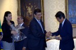 O governador Flávio Dino recebeu Kunio Umeda, o embaixador do Japão no Brasil, ao lado do vice-governador Carlos Brandão, secretários de Estado e outras autoridades. Foto: Antônio Martins/Secom