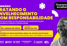 MP do Ceará promove na próxima segunda (24) seminário para debater envelhecimento saudável e direitos das pessoas idosas