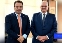 Ministro Wellington César Lima e Silva recebe presidente do STF