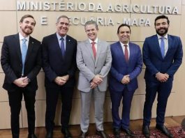 Em Brasília. Pedro lobo ao lado do deputado Luiz Gastão se reuniram com o MAPA.